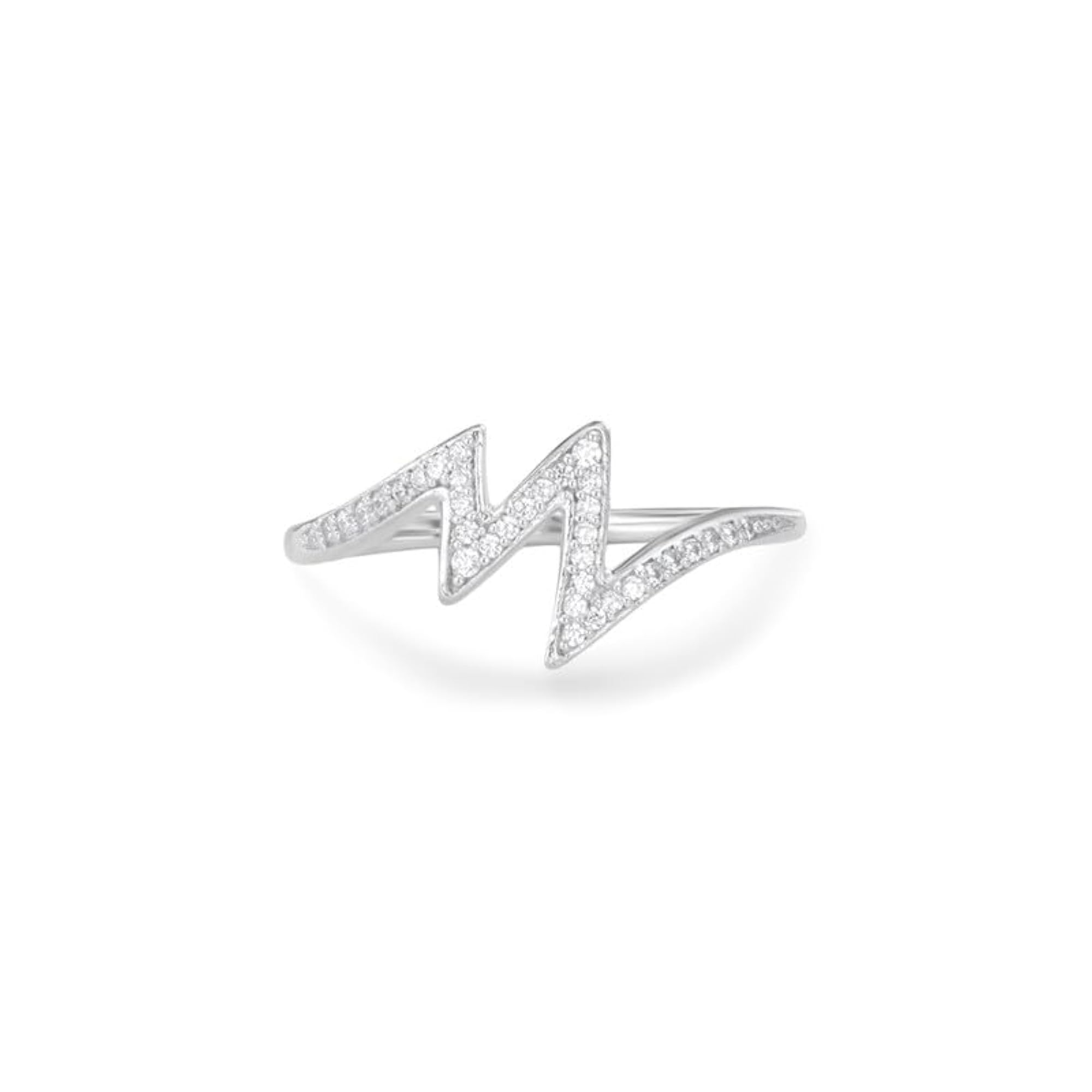 Women's 92.5 KT Silver Sharp Zigzag Ring, Stylish Design